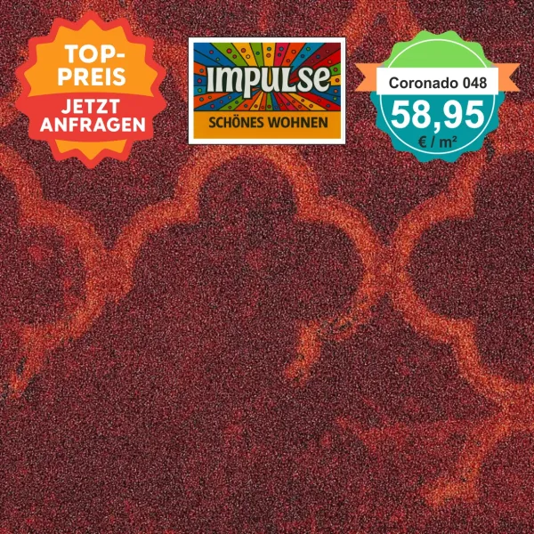 Alt-Text: Farb- und Strukturmuster von Girloon Coronado 048 – strapazierfähiger Objektvelours